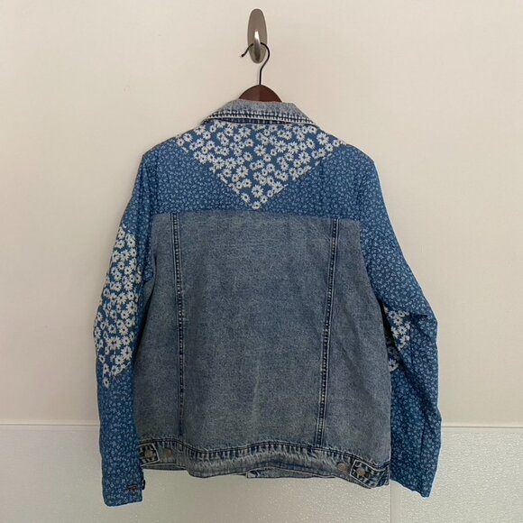 Avec Les Filles Patchwork Denim Jacket size L - Picture 5 of 6